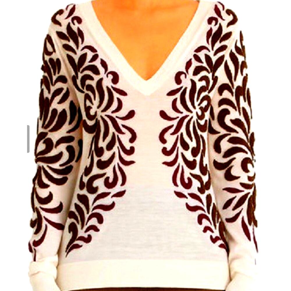 Rachael Roy Merino Wool sweater texture embroidered quiet luxury soft cozy y2k